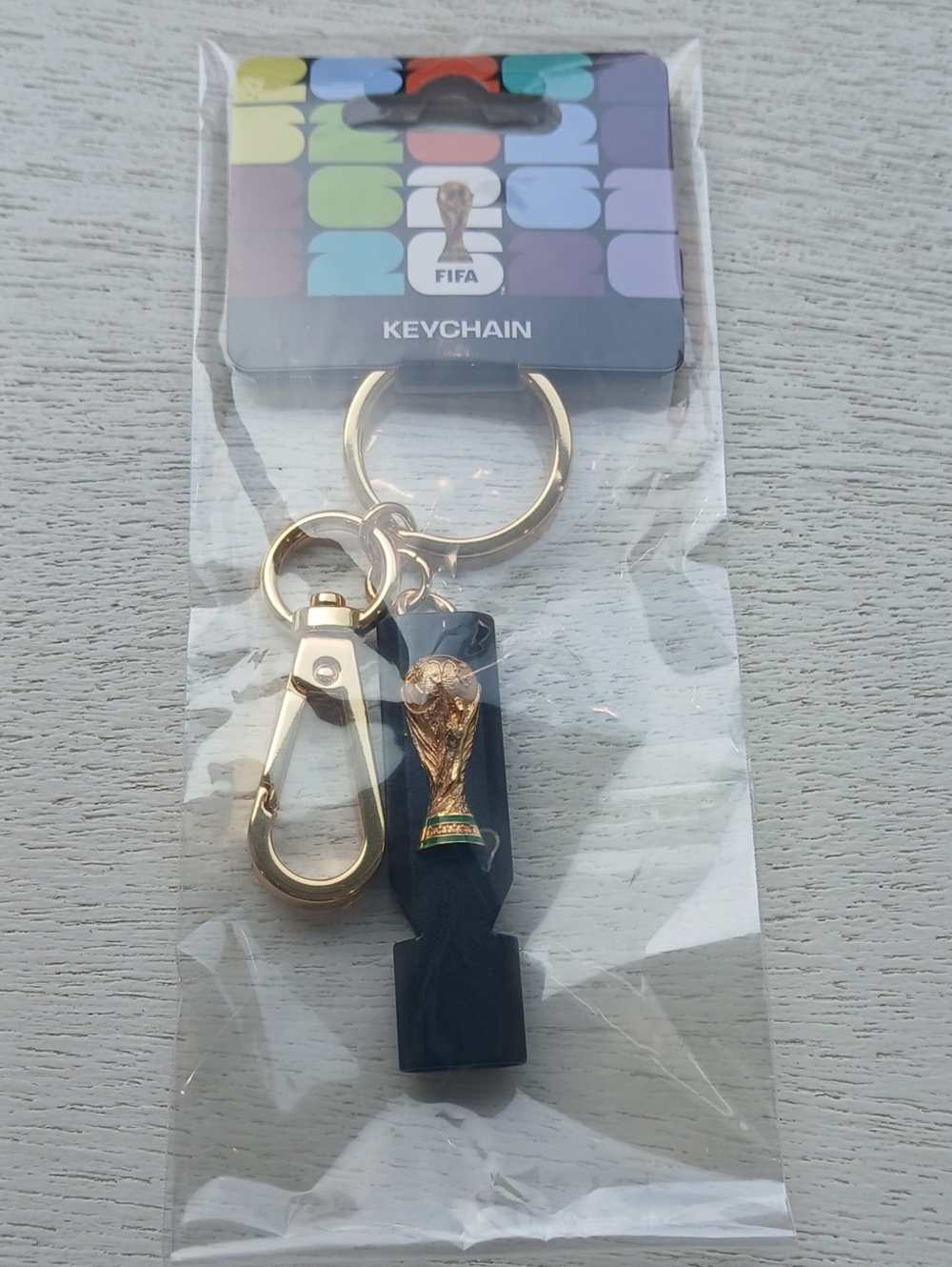 FIFA Women Black Gold World Cup Keychain nwt